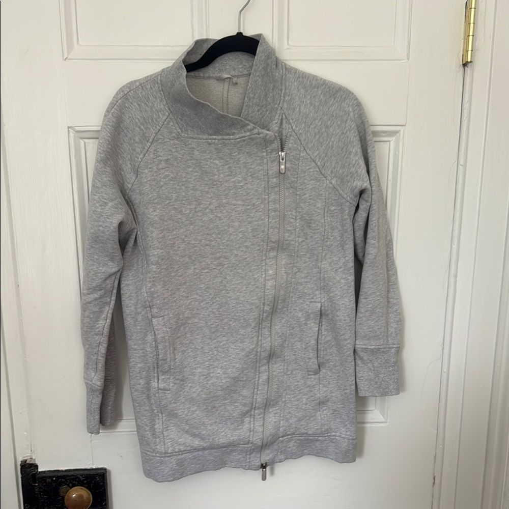 Women's Gray Zip-Up Jacket